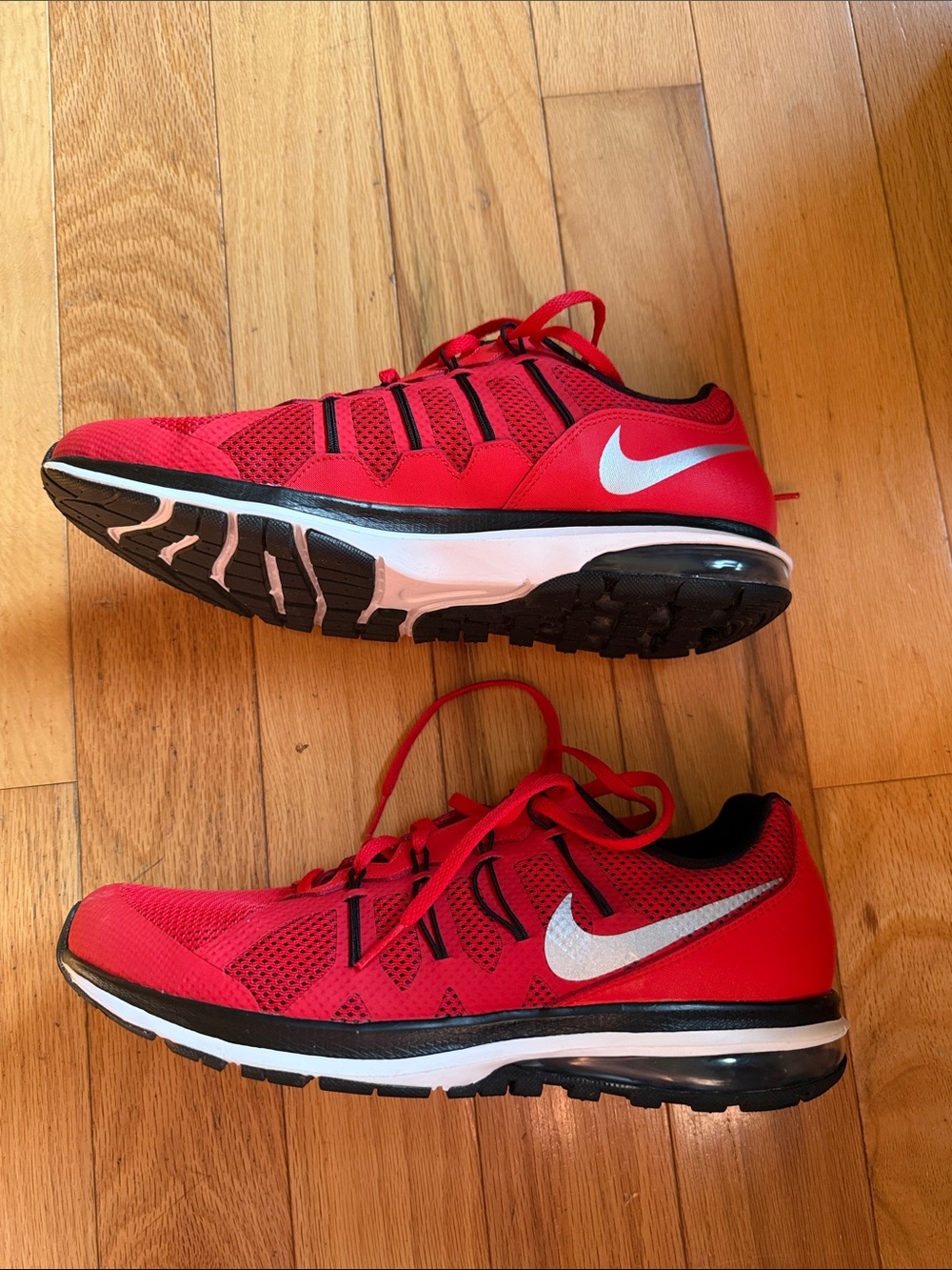 Nike Red Running Sneakers with White Swoosh